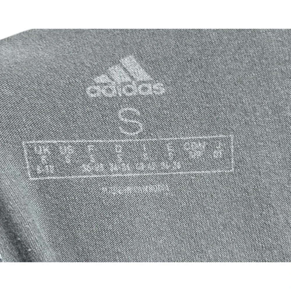 Adidas Gray White Leggings Small Women's Size Stripes Athletic Gym Walking Pant